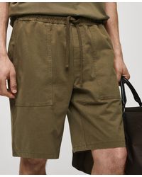 Mango - 100% Cotton Drawstring Bermuda Shorts - Lyst