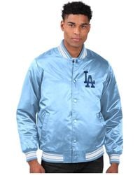 Starter - Los Angeles Dodgers Locker Room Satin Full-snap Varsity Jacket - Lyst