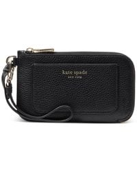 Kate Spade - Ava Pebbled Leather Coin Card Case Wristlet - Lyst