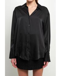 Endless Rose - Silky Button Up Top - Lyst