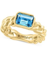 Effy - Effy Blue Topaz Chain Link Statement Ring (1-7/8 Ct. T.w. - Lyst