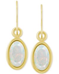 Macy's - Oval Gemstone Drop Earrings - Lyst