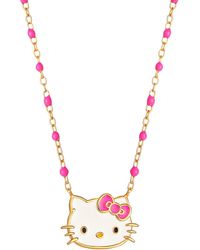 Macy's - Enamel & Bead Chain Hello Kitty 18" Pendant Necklace - Lyst