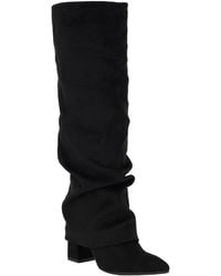Guess - Geima Tall Wide Calf Slouchy Foldover Block Heel Boots - Lyst