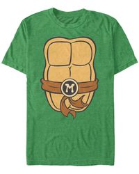 Fifth Sun Nickelodeon Teenage Mutant Ninja Turtles Michael Angelo Chest Costume Short Sleeve T-shirt - Green