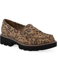 White Mountain - Gunner Lug Sole Loafers - Lyst