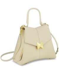 Mac Duggal - Gold Plated Hardware Angular Leather Handbag - Lyst