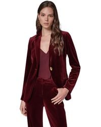Donna Karan - Classic Velvet 1-button Shoulder-padded Blazer - Lyst