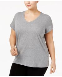 Hue - Plus Size Sleepwell Solid S/s V-neck T-shirt - Lyst