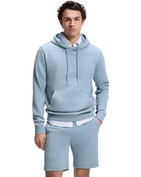 BOSS - Boss By Cotton-terry Logo Patch Hoodie - Lyst