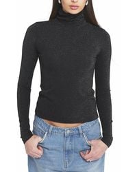 Elle Collection - Knit Turtleneck Top Solid - Lyst