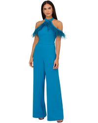 Adrianna Papell - Stretch Crepe Wide-leg Jumpsuit - Lyst