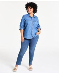 Levi's - Levis Trendy Plus Size Essential Western Cotton Shirt 311 Shaping Skinny Jeans - Lyst