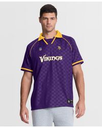 Fanatics - Purple/gold Minnesota Vikings Homerun Raglan V-neck Polo Shirt - Lyst