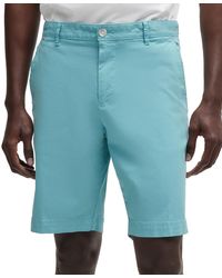 BOSS - Boss By Stretch-cotton Twill Slim-fit Shorts - Lyst