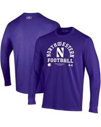 Under Armour - Northwestern Wildcats 2025 Sideline Football Performance Cotton Long Sleeve T-shirt - Lyst