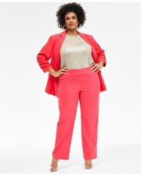 INC International Concepts - Plus Size Mid-rise Pull-on Straight-leg Pants - Lyst
