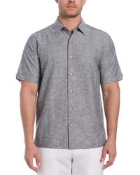 Cubavera - Classic-fit Linen Blend Short Sleeve Button-front Shirt - Lyst