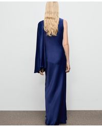 navy blue dress for baby girl Mango premium pleated maxi dress with backless detail in floral