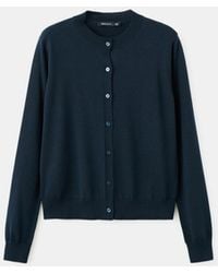 Mango - Chunky-knit Wool-blend Cardigan - Lyst