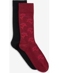 BOSS - Crew Patterned Ribbed-cuff Socks - Lyst