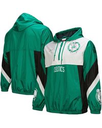Mitchell & Ness - Boston Celtics Hardwood Classics Team Origins Anorak Quarter-zip Windbreaker Jacket - Lyst