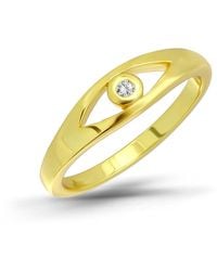 Macy's - Cubic Zirconia Evil Eye Ring - Lyst