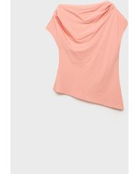 Mango - Draped Asymmetrical Blouse - Lyst