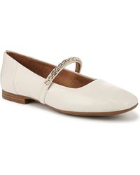 Naturalizer - Kelly-chain Square Toe Mary Jane Flats - Lyst