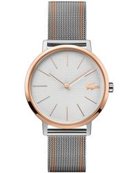 Lacoste Moon Quartz Watch With Stainless Steel Strap - Metallic