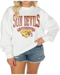 Gameday Couture - Arizona State Sun Devils Good Vibes Premium Fleece Drop Shoulder Pullover Sweatshirt - Lyst