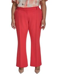 DKNY - Plus Size Pintuck Mid-rise Flared-leg Pants - Lyst