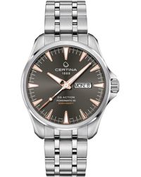 Certina - Swiss Automatic Ds Action Day-date Powermatic 80 Stainless Steel Bracelet Watch 41mm - Lyst