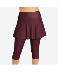 Calypsa - Plus Size Flared Swim Skort With Capri leggings - Lyst