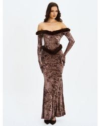 what colour lipstick goes with burgundy dress Miss Circle Women Fatima Green Crystal Sleeveless Corset Mermaid Maxi Dress main image 1