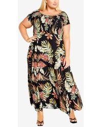 Avenue - Plus Size Raelynn Print Maxi Dress - Lyst