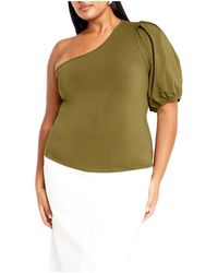 City Chic - Muse One Shoulder Top - Lyst
