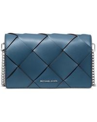 Michael Kors - Michael Jet Set Small Flap Chain Leather Crossbody - Lyst