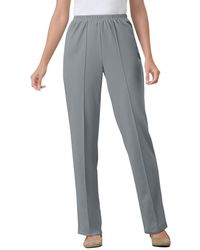 Woman Within - Within The Hassle-free Elastic-waist Soft Knit Pant - Lyst