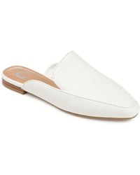 Journee Collection - Akza Wide Width Slip On Square Toe Mules Flats - Lyst