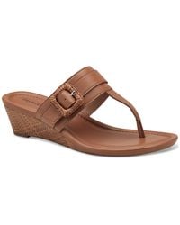 Style & Co. - Polliee Buckled Thong Wedge Sandals - Lyst