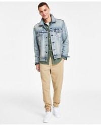 Levi's - Levis Regular Fit Denim Trucker Jacket Classic Western Shirt Tapered jogger Pants - Lyst