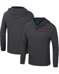 Colosseum Athletics - Arizona Wildcats Dujour Raglan Long Sleeve Henley Hoodie T-shirt - Lyst