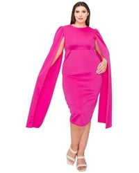 L I V D - Plus Size Naomi Cape Dress - Lyst