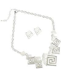 SOH - Party Statement Necklace & Stud Earrings - Lyst