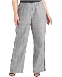 Standards & Practices - Plus Size Tuxedo Plaid Wide Leg Suit Pants - Lyst