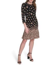 Tommy Hilfiger - Jersey Printed Ruffled Shift Dress 2p 16 - Lyst
