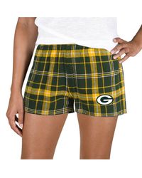 Concepts Sport - Green/gold Green Bay Packers Ultimate Flannel Shorts - Lyst