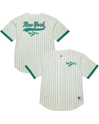 Mitchell & Ness - New York Jets Vintage Logo Final Seconds Full-button Mesh T-shirt - Lyst