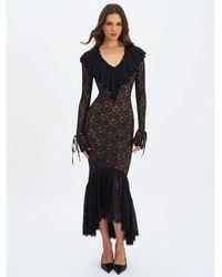 long sleeve purple dress formal Deanna Long Sleeve Diamante Maxi Dress / Purple | MESHKI main image 0